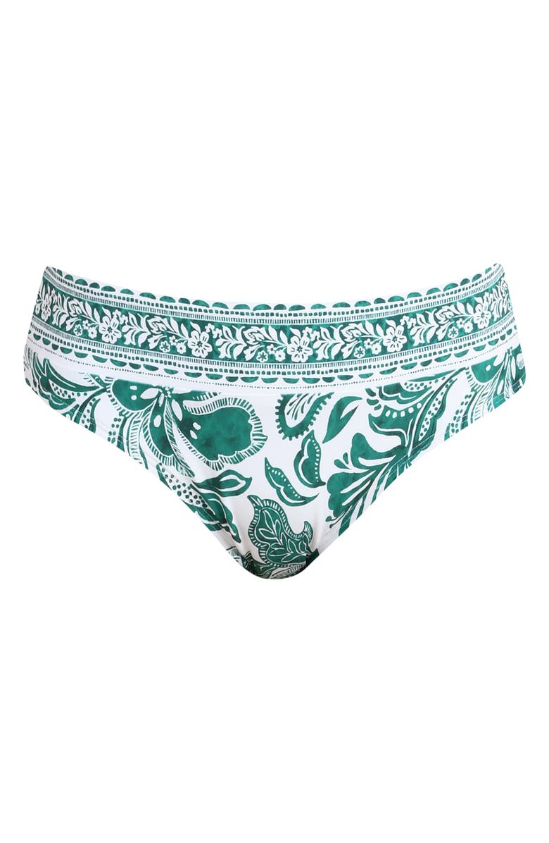 La Blanca Botanical Brocade Bikini Bottoms, Alternate, color, Jungle