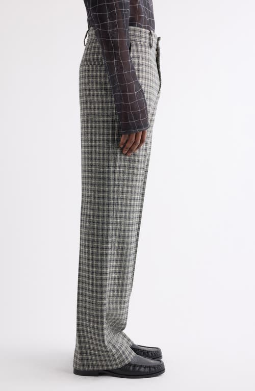 Acne Studios Palvin Check Wool Mouline Trousers In Multi