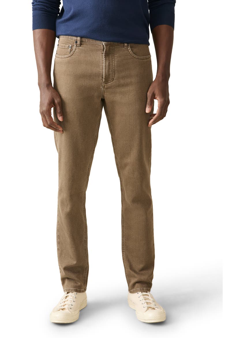 Terry Five-Pocket Stretch Pants, Main, color, DRIFTWOOD