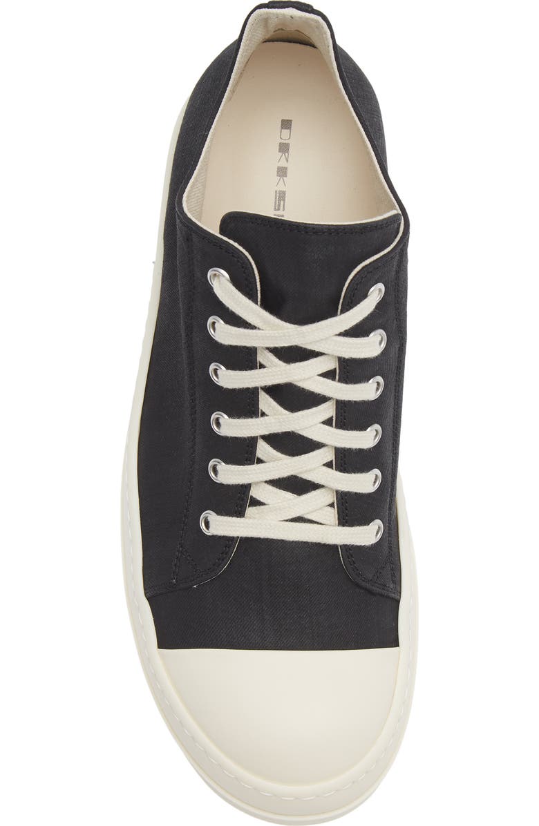 Rick Owens DRKSHDW Low Top Sneaker, Alternate, color, Black/ Milk/ Milk