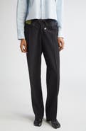 MM6 Maison Margiela Released Waistband Stretch Gabardine Straight Leg Pants