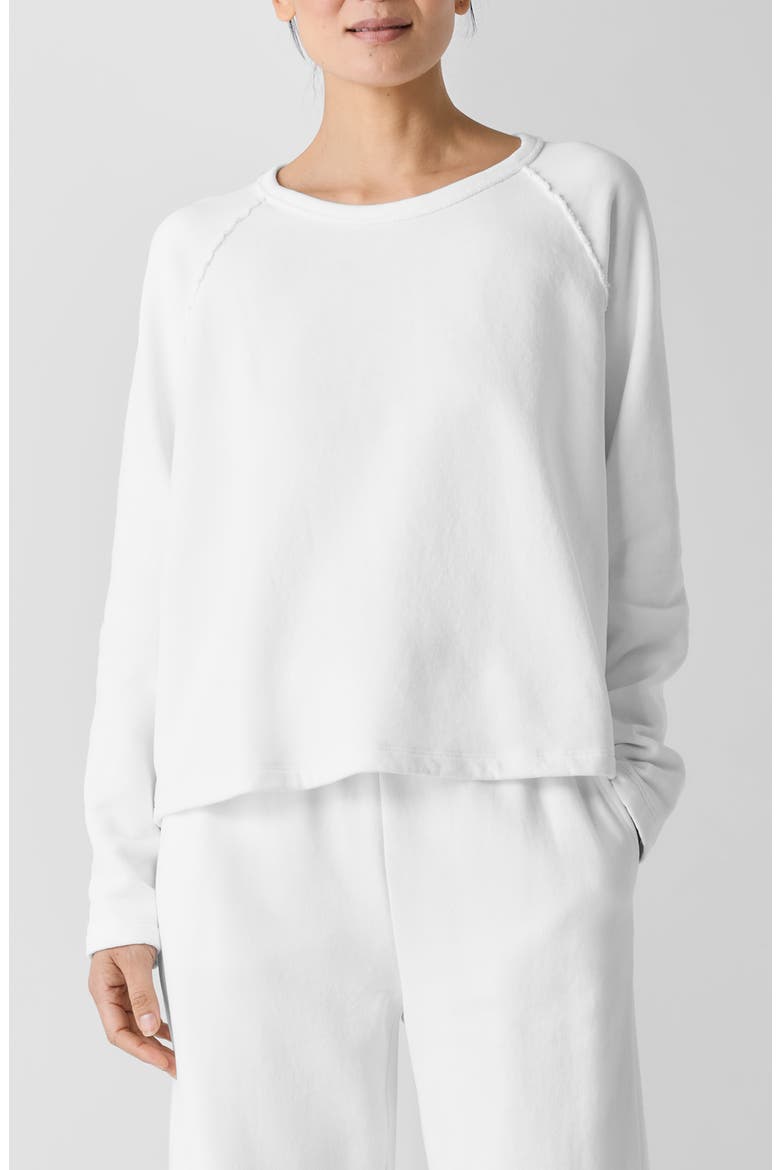 Boxy Organic Cotton Knit Top, Main, color, WHITE