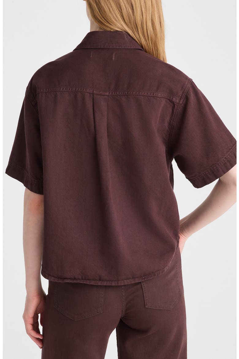 Airy Denim Utility Pocket Shirt, Alternate, color, BURNT COCOA
