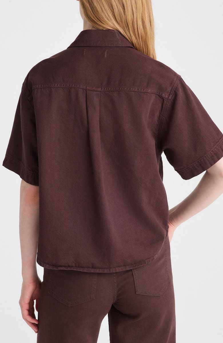 Madewell Airy Denim Utility Pocket Shirt, Alternate, color, Burnt Cocoa
