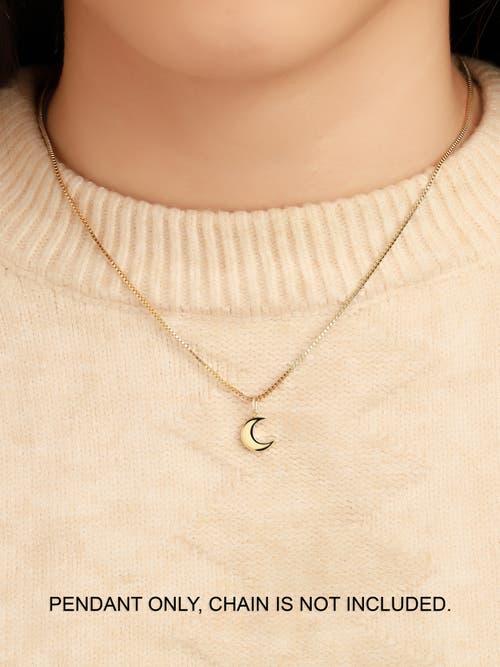 Devata Crescent Moon Pendant In Gold
