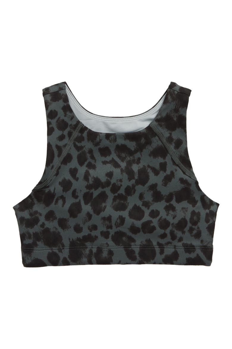 Radius Ladder Back Sports Bra, Main, color, GREY URBAN CHEETAH