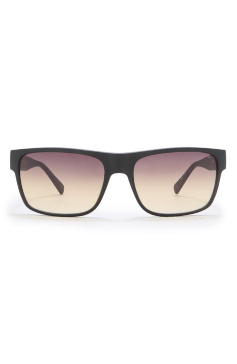 58mm Gradient Rectangular Sunglasses