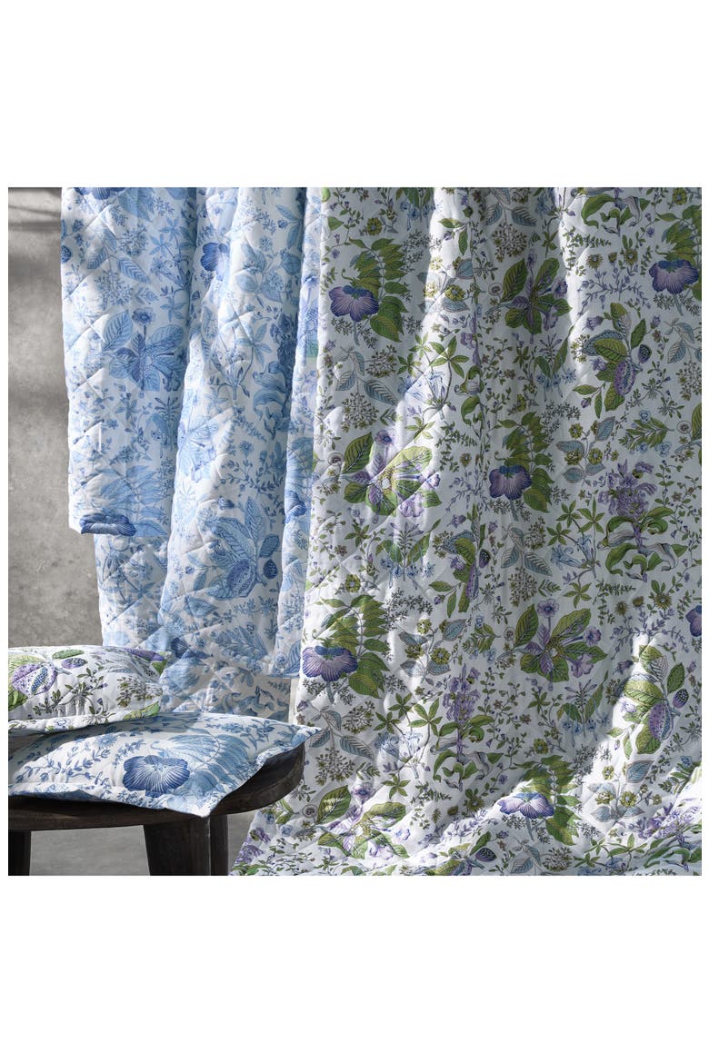 Pomegranate Linen Quilted Euro Sham, Alternate, color, PORCELAIN BLUE