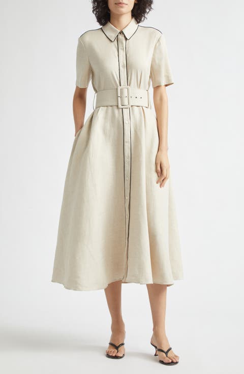Jean Linen Blend Shirtdress