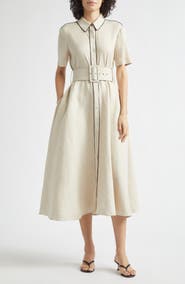 Toccin Jean Linen Blend Shirtdress