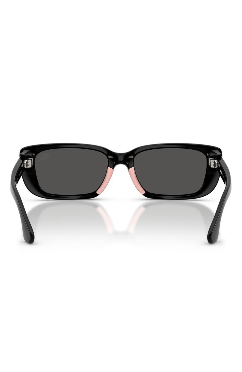 Burberry Kids' 50mm Rectangular Sunglasses, Alternate, color, Black / Dark Grey