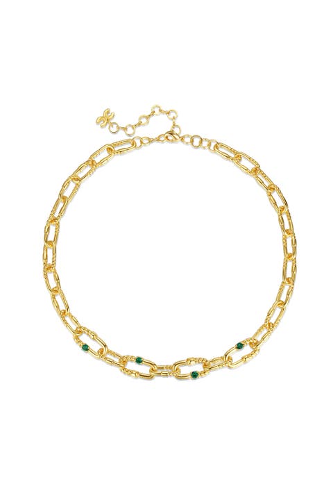 Double Colored Zirconia Necklace