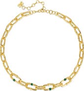 Classicharms Double Colored Zirconia Necklace
