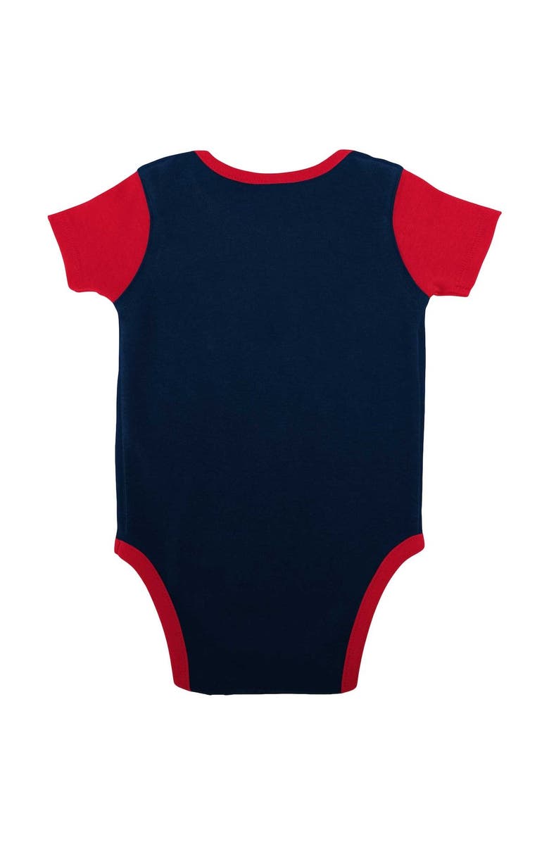Outerstuff Newborn & Infant Navy/Red New England Patriots Home Field Advantage Three-Piece Bodysuit, Bib & Booties Set, Alternate, color,