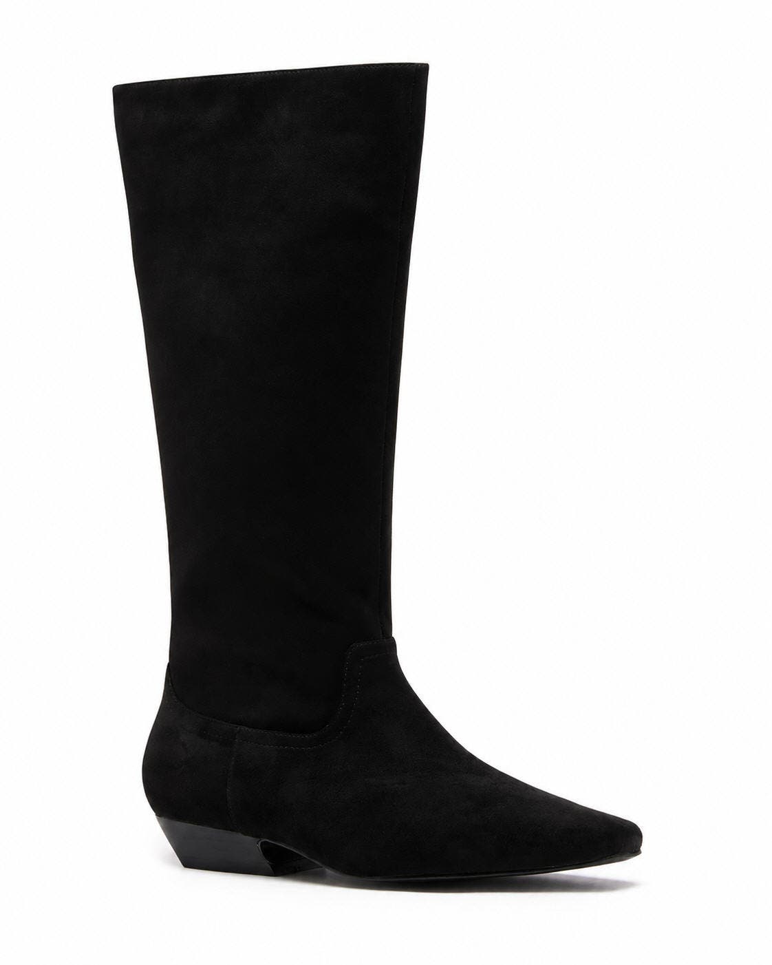 Xavier Tall Boots, Main, color, BLACK FAUX SUEDE