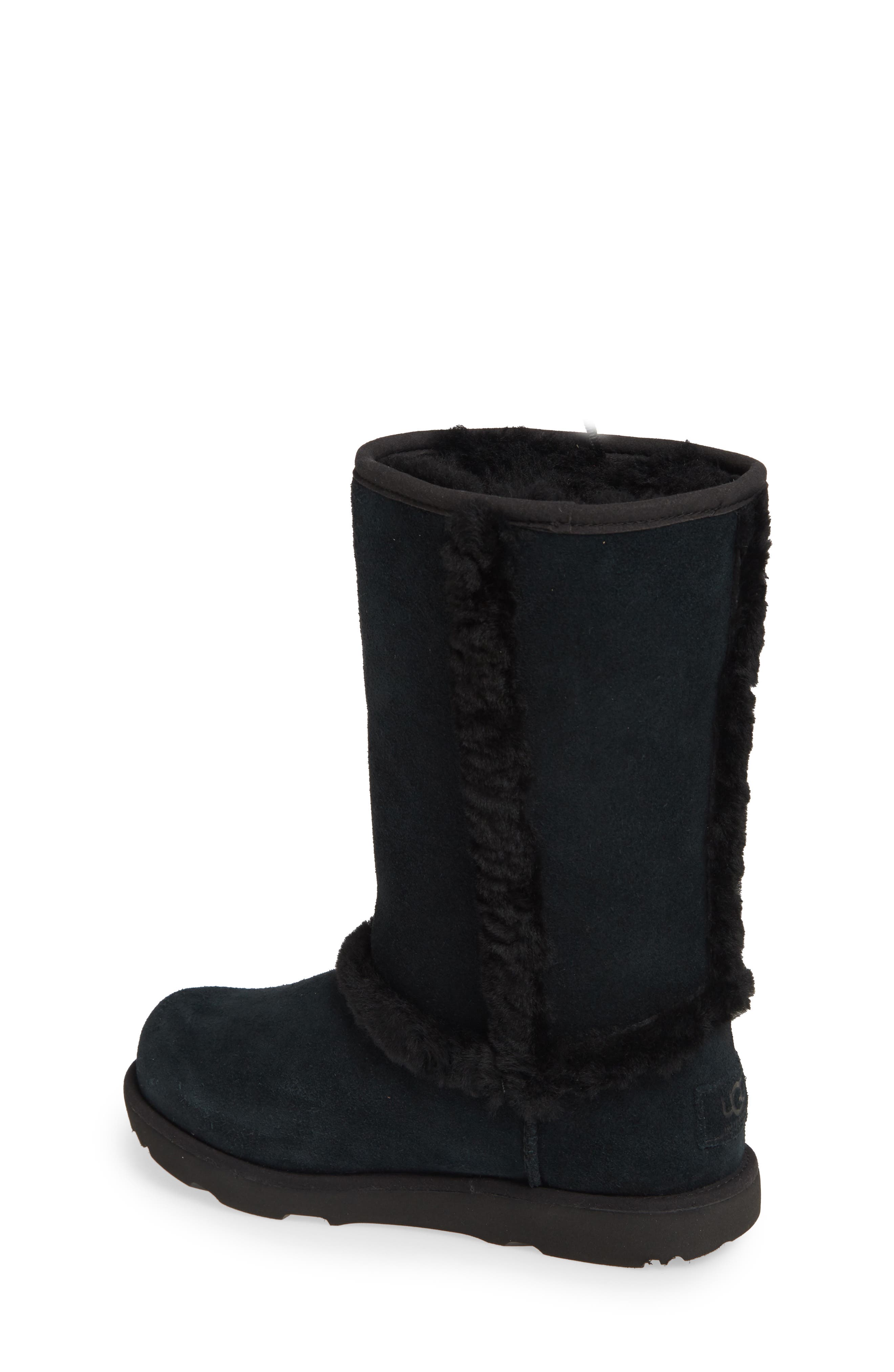 Hadley II Genuine Shearling Trim Waterproof Boot, Alternate, color, BLACK