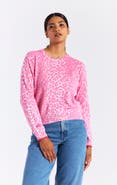WISPR Lyra Leopard Knit Crewneck Sweater
