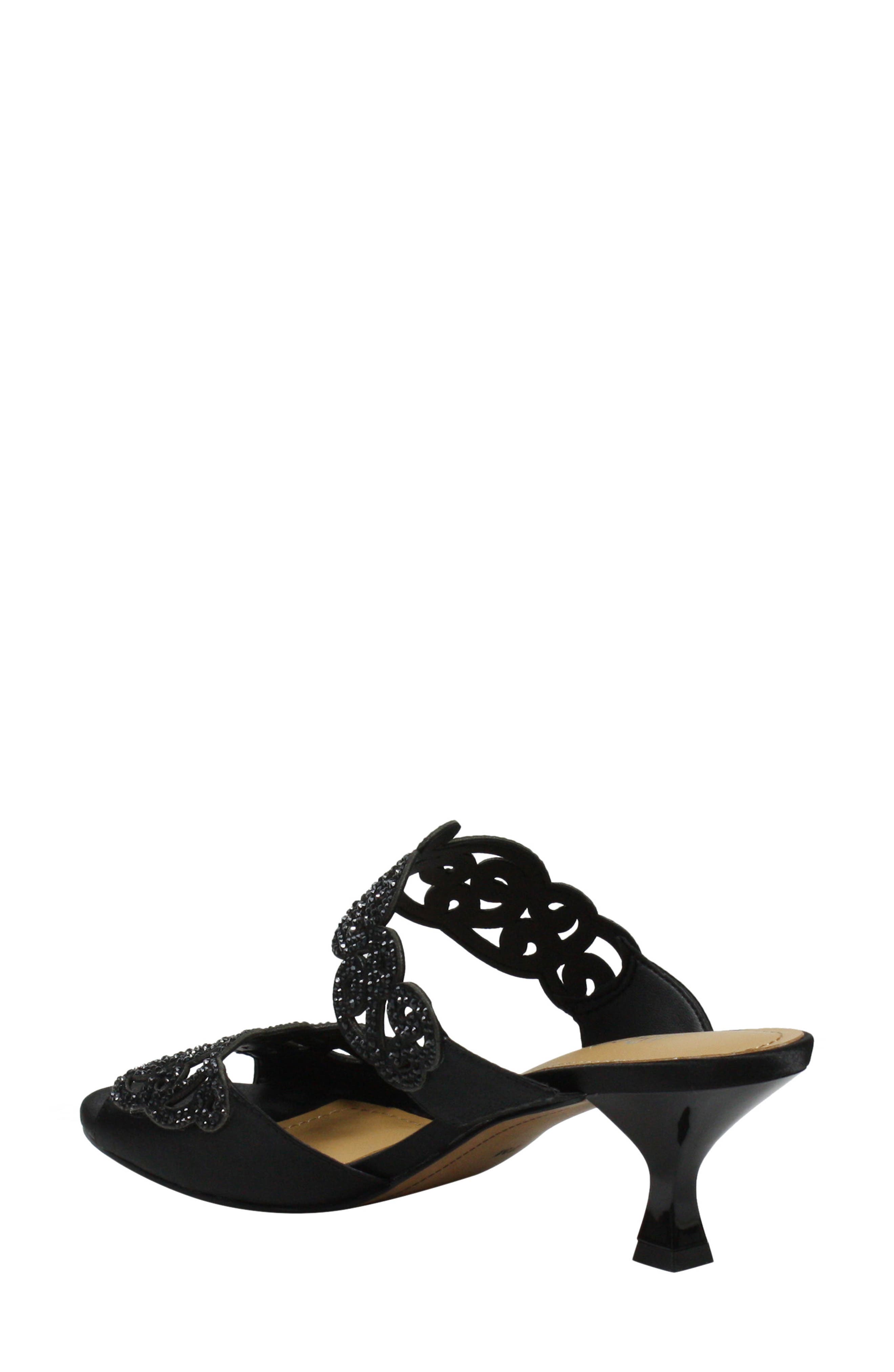 J. Reneé 'Francie' Evening Sandal, Alternate, color, Black Fabric