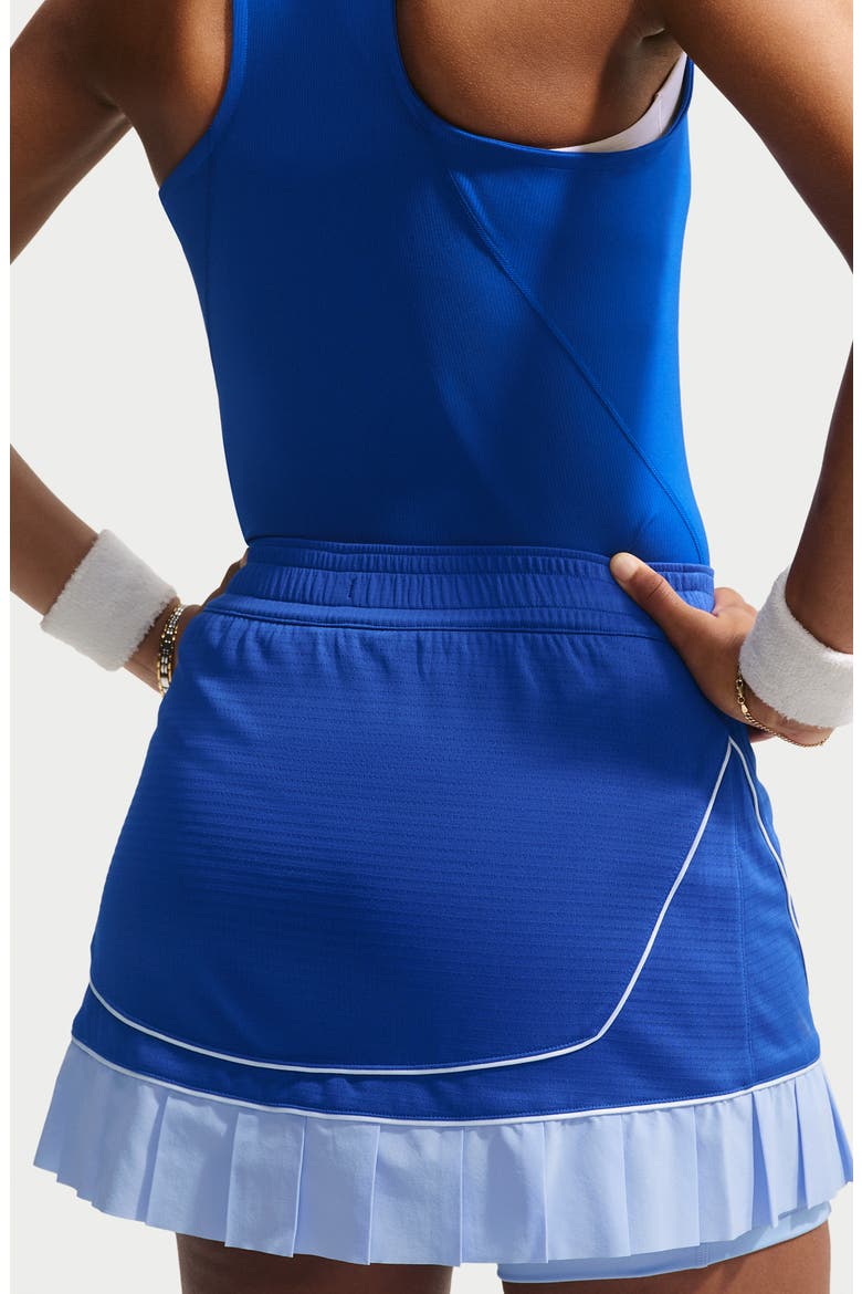 Pleated Performance Skort, Alternate, color, OLD ROYAL/ ALUMINUM/ WHITE