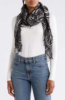 Animal Print Wool Scarf