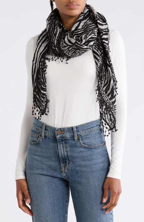 Animal Print Wool Scarf