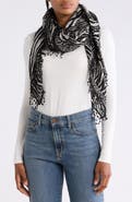 La Fiorentina Animal Print Wool Scarf