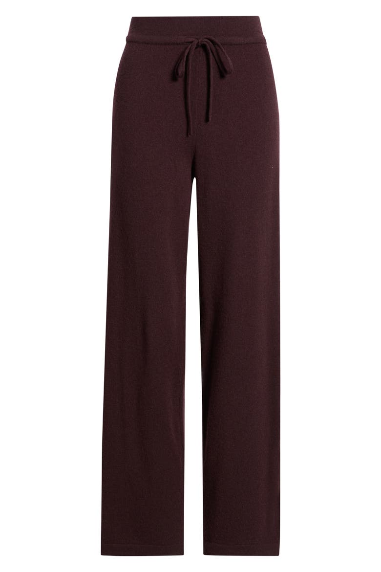 Wide Leg Sweater Pants, Main, color, BROWN CHOCOLATE