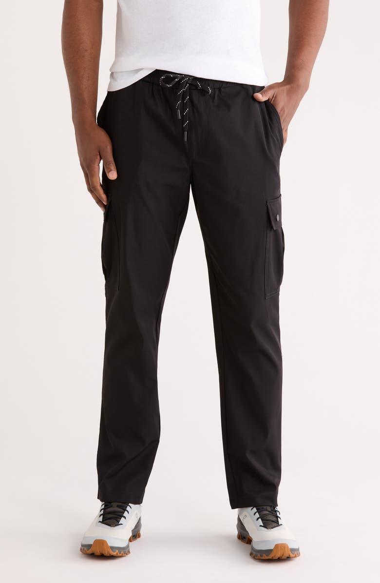90 DEGREE BY REFLEX Mountain Range Cargo Pants, Main, color, Black