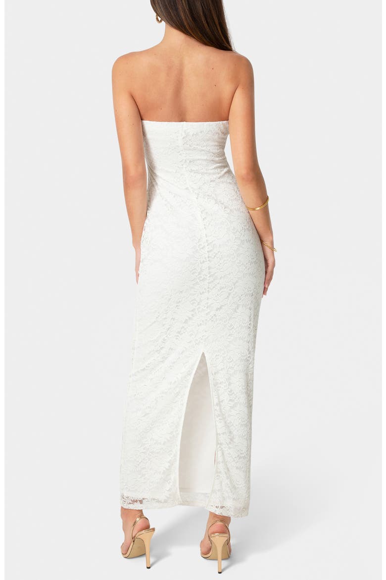 Lace Strapless Maxi Dress, Alternate, color, IVORY