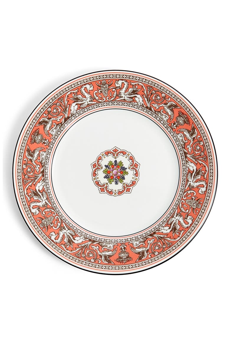 Florentine Bone China Salad Plate, Main, color, SALMON