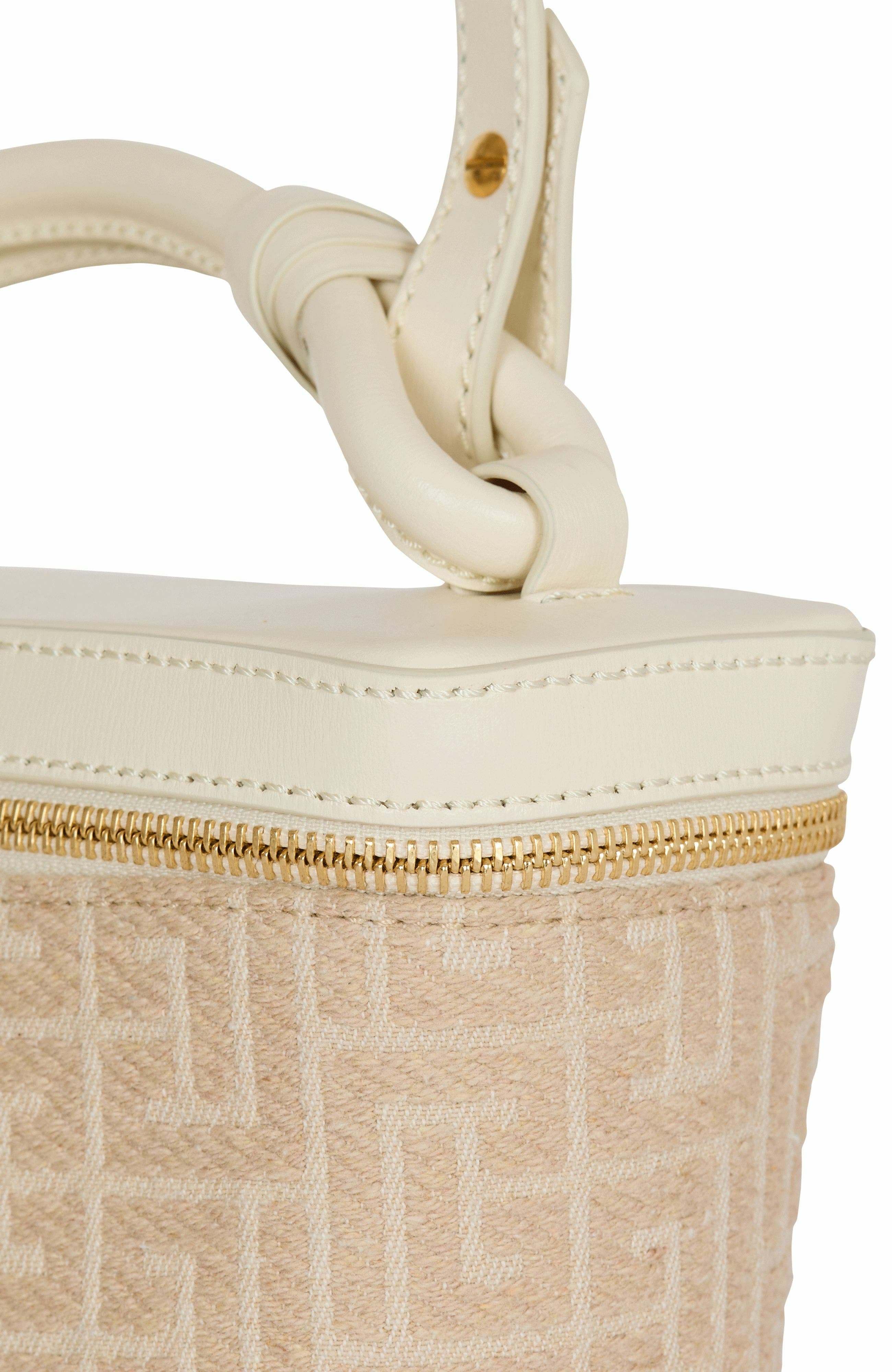 Balmain B-Army Vanity Case In Monogrammed Canvas And Calfskin, Alternate, color, 