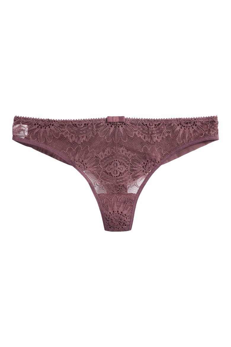 Embleme Lace Tanga Thong, Alternate, color, BYZANTINE