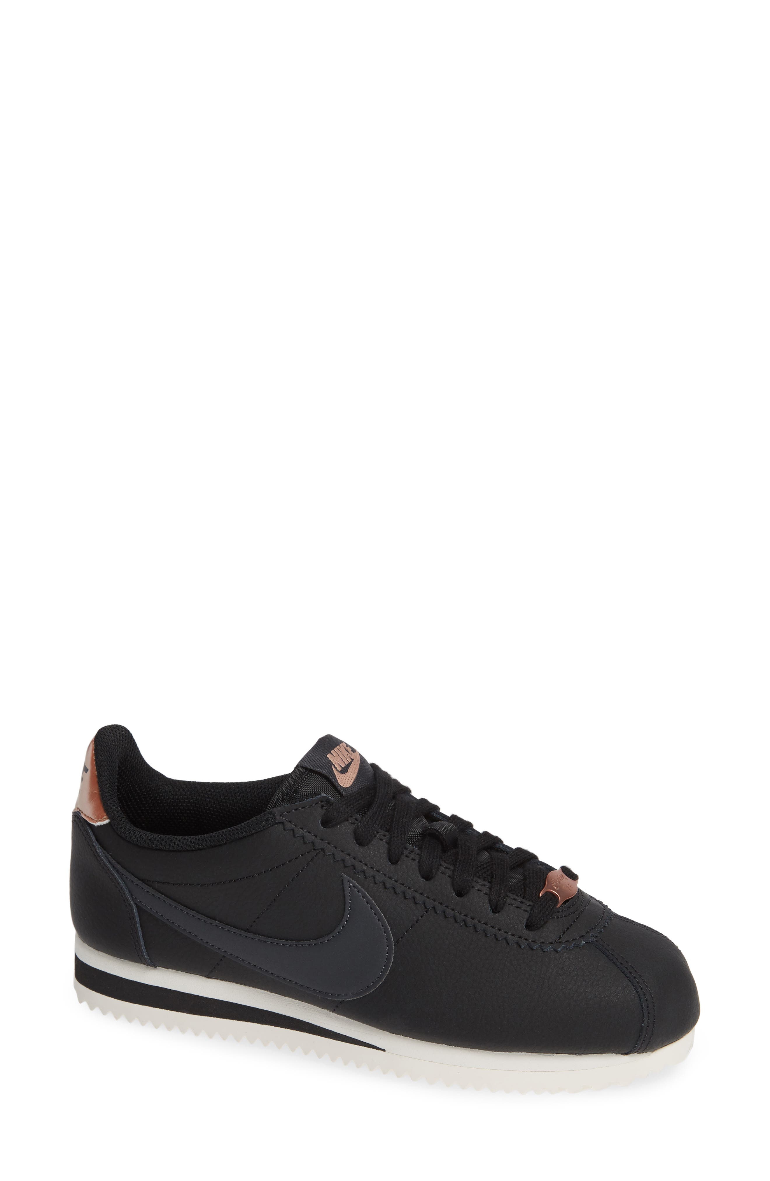 Classic Cortez Sneaker, Main, color, BLACK/ METALLIC RED BRONZE