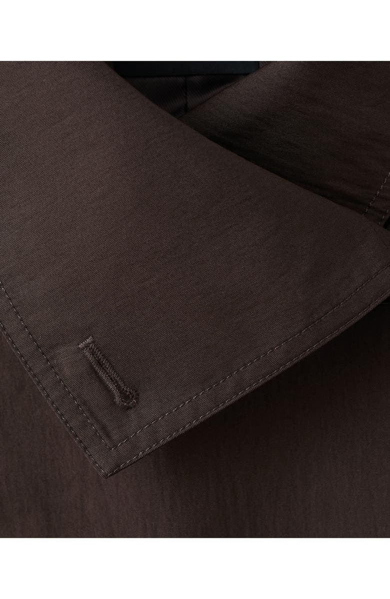 MANGO Crop Trench Jacket, Alternate, color, Chocolate