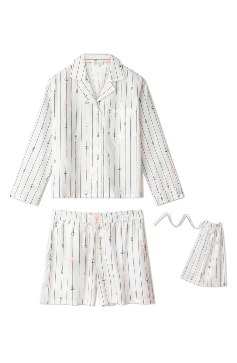 PJ Salvage After Party Short Pajamas, Alternate, color, Ivory