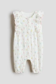 H&M Frilled Muslin Romper Suit