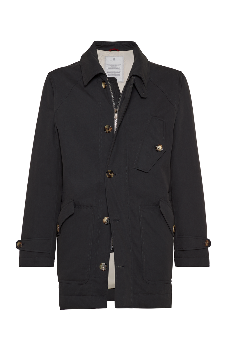 Brunello Cucinelli Techno cotton gabardine outerwear jacket with Thermore<sup>®</sup> padding, Main, color, 