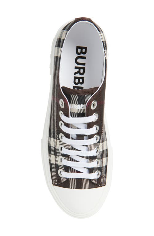Burberry Check-pattern Low-top Sneakers In Brown