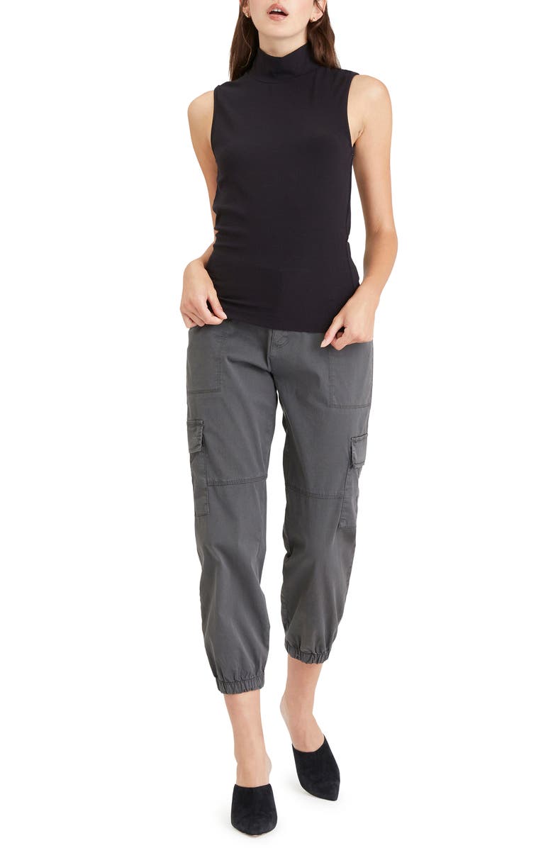 Sanctuary Essential Sleeveless Mock Neck Shirt, Alternate, color, 