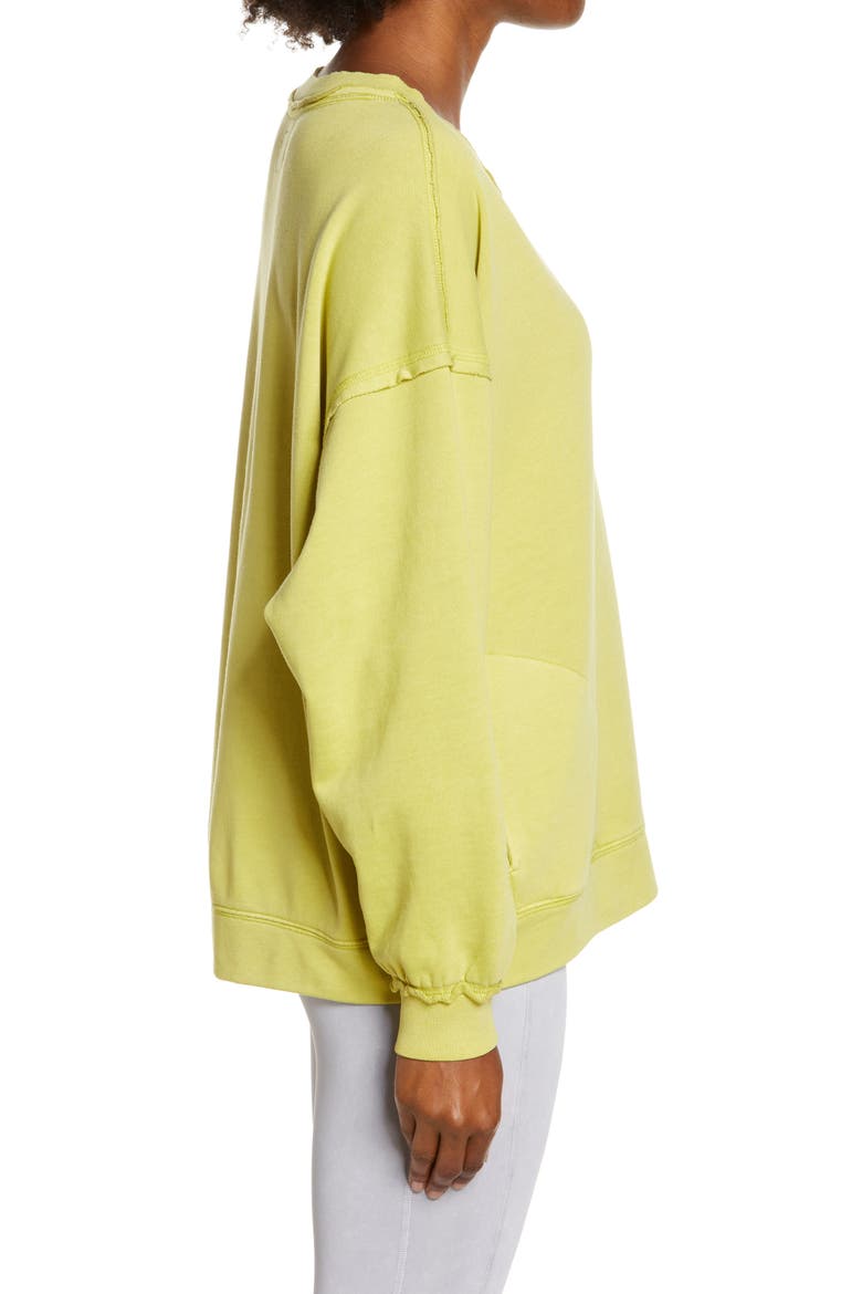 Free People FP Movement Metti Crewneck Sweatshirt, Alternate, color, ACACIA