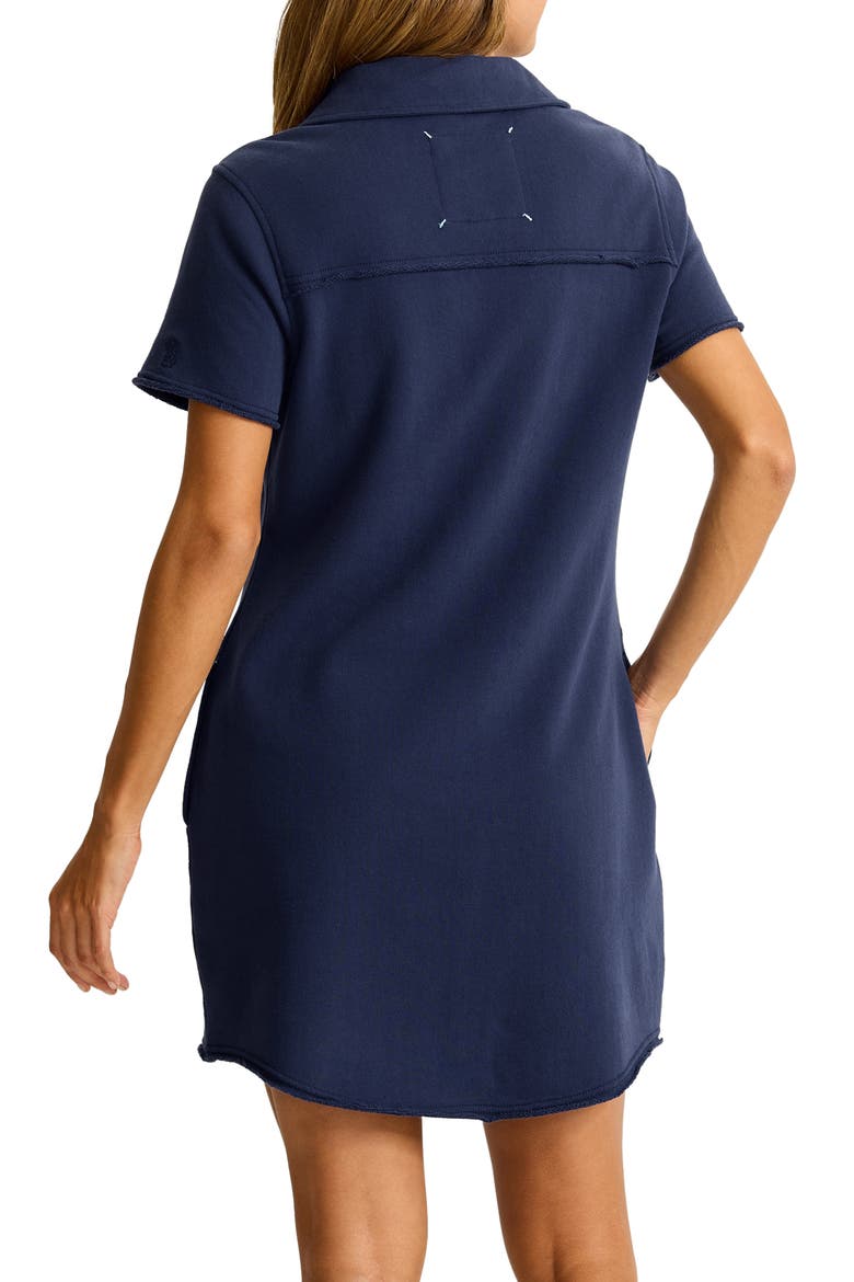 Marina Del Mar Cotton Brushed Fleece Minidress, Alternate, color, COASTLINE