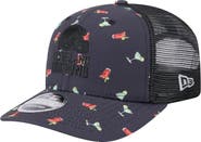 New Era Men's New Era Navy/Black Cleveland Browns Adventure Drinks Pattern 9SEVENTY Stretch-Snap Hat