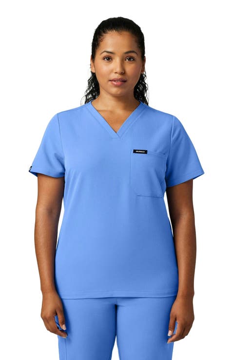 Rhena Women's 1-Pocket Slim V-Neck Scrub Top