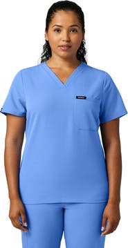 JAANUU Rhena Women's 1-Pocket Slim V-Neck Scrub Top