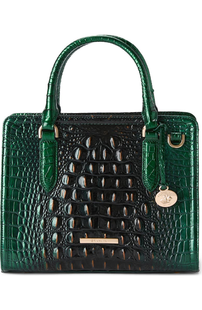 Brahmin Cami Croc Embossed Leather Satchel, Main, color,