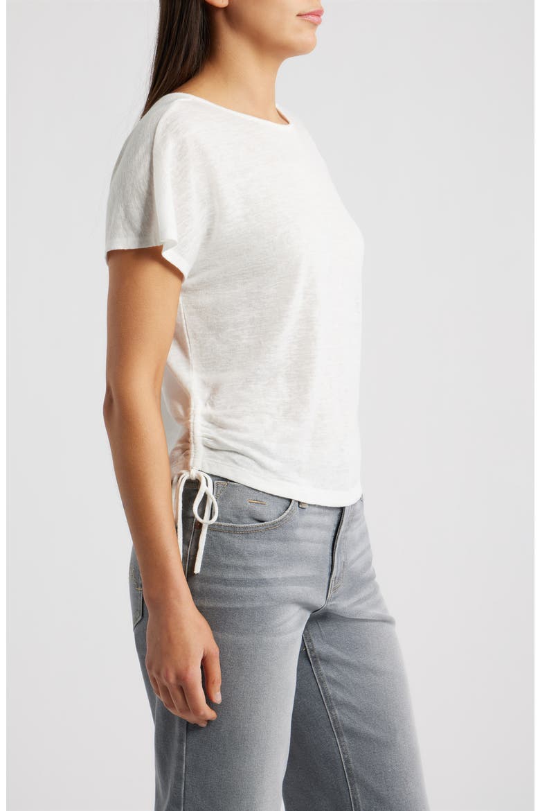 Side Tie Knit Top, Alternate, color, GARDENIA