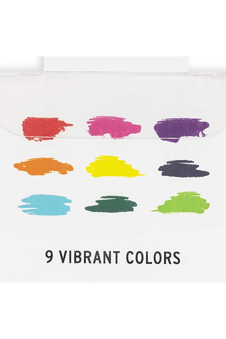 Watercolor Paint Set 9Pc Vibrant Colors, Brush & Portable Tin, Alternate, color, Multicolored