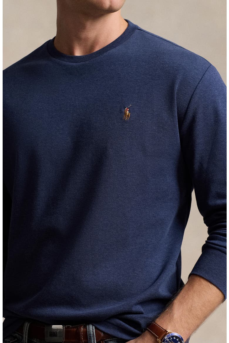 Classic Fit Long Sleeve Cotton T-Shirt, Alternate, color, REFINED NAVY