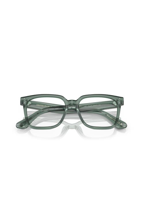 Oliver Peoples 53mm Square Optical Glasses In Green