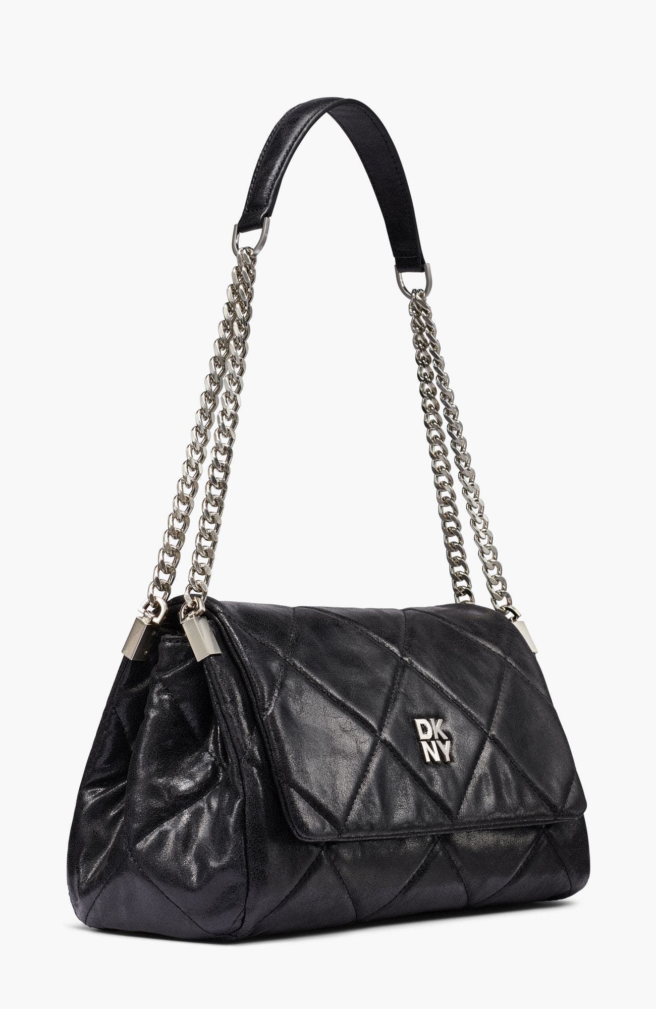 Soho Medium Shoulder Bag, Alternate, color, Black/Silver